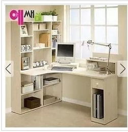 轉角電腦桌 組合電腦桌 簡潔書桌 書柜 臺式電腦桌組合